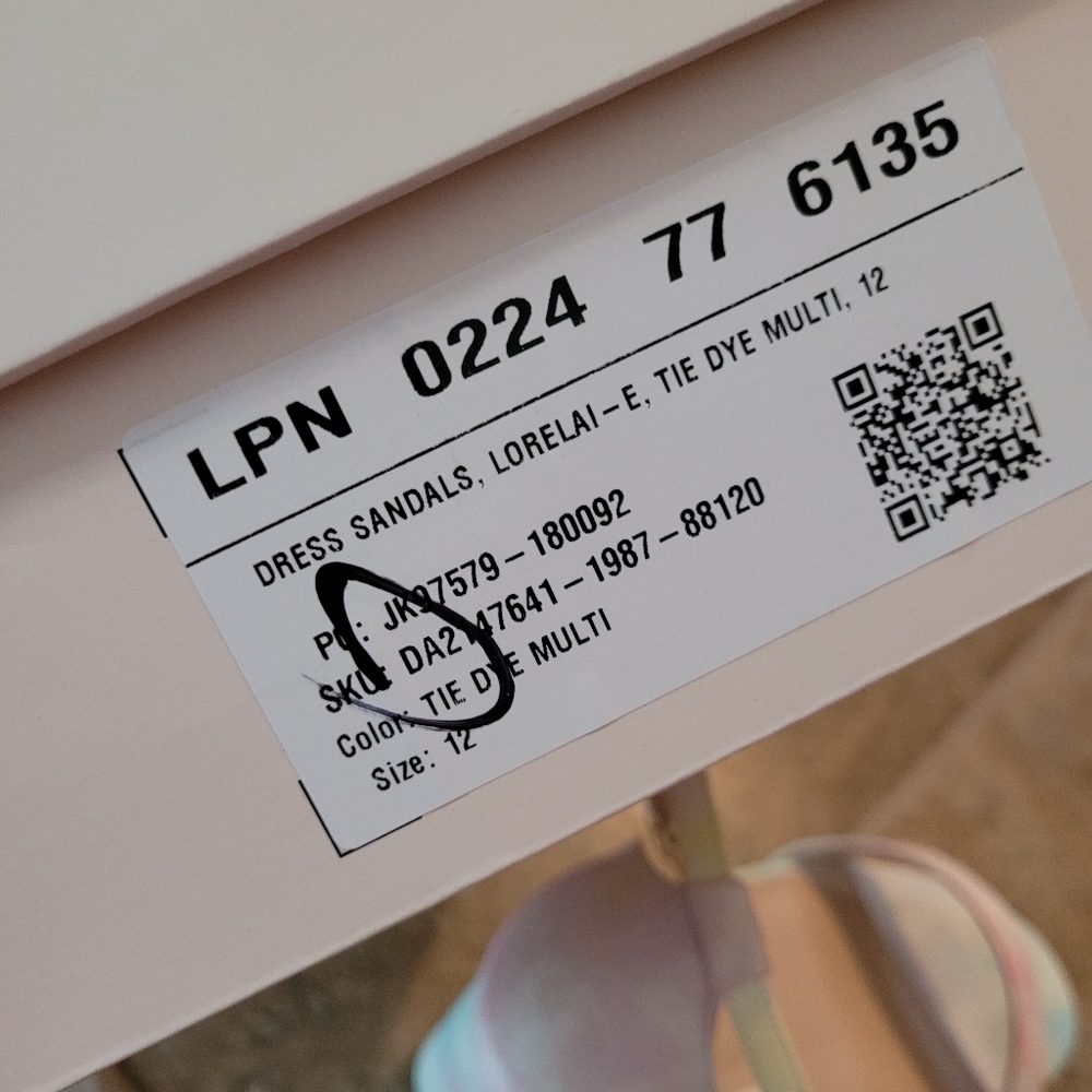 Nib Justfab Lorelai-E Tie Dye Multi Pumps Size 12 - image 7